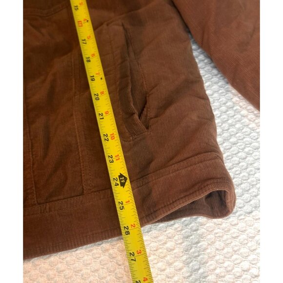 Guess Cord Sherpa Trucker Jacket Utility Brown Button Down Men Size XL - Picture 12 of 16